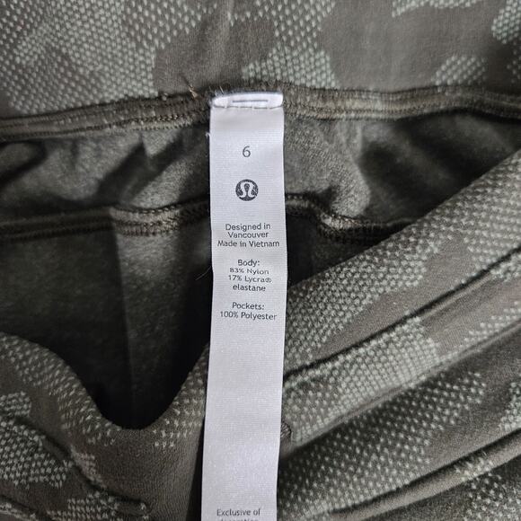 Lululemon Ready To Rulu Joggers Womens 6 Green Camo Jacquard W5DA4S Running Gym - Picture 3 of 11